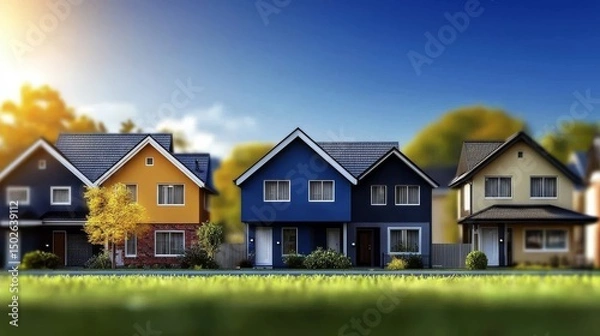 Fototapeta Homeowners and renters are facing the harsh reality of escalating real estate prices.