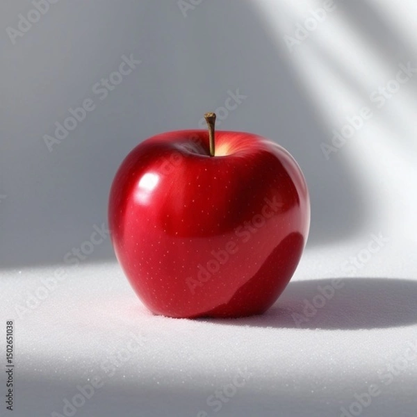 Obraz red apple on white background