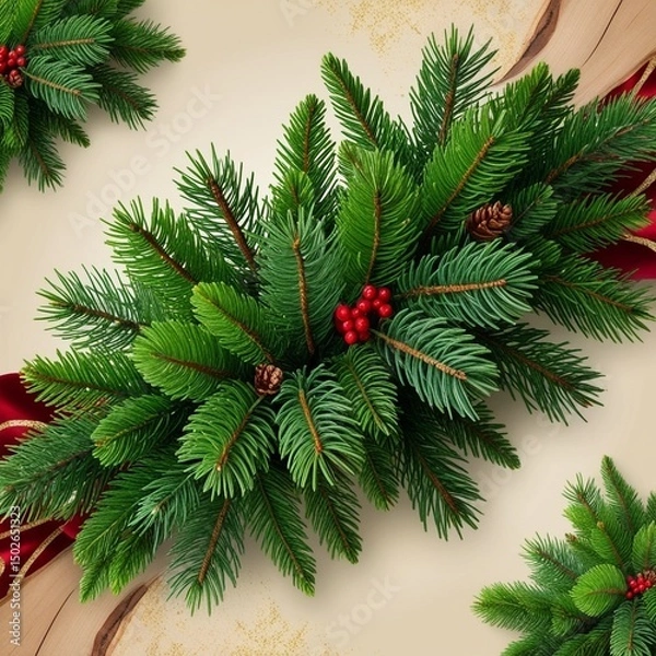 Obraz christmas tree branch