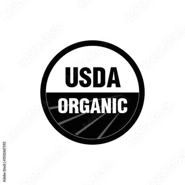 Obraz USDA ORGANIC Certified Icon Vector