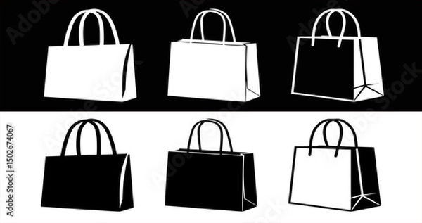 Obraz Shopping Bag Vector – Retail and E-commerce Flat Icon