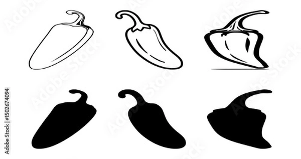 Obraz Capsicum Vector Icon – Colorful Bell Pepper Flat Design