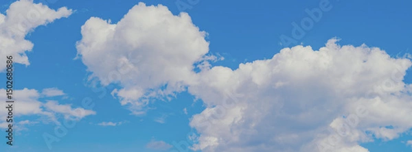 Fototapeta blue sky and white clouds.summer clouds