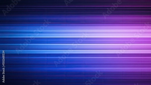 Fototapeta Abstract background of horizontal, blurred stripes in shades of blue, purple, and white