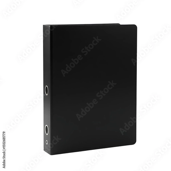 Fototapeta Black office ring binders and folders for document organization