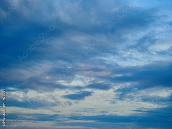 Fototapeta blue sky and white clouds.summer clouds