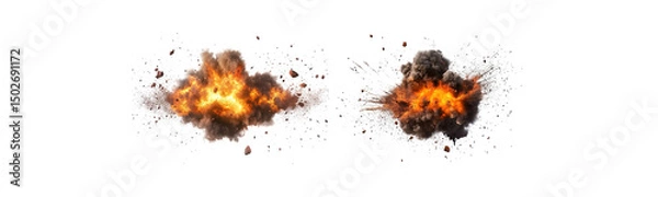 Obraz explosion isolated on transparent background