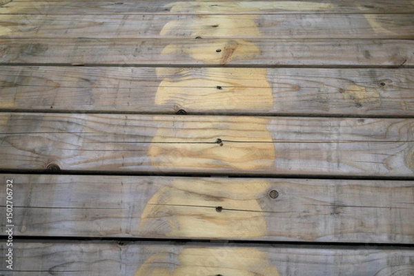 Fototapeta 並んだ材木