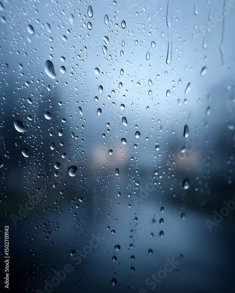 Obraz rain drops on window