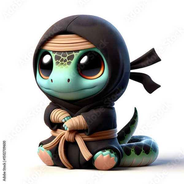 Obraz cute snake ninja