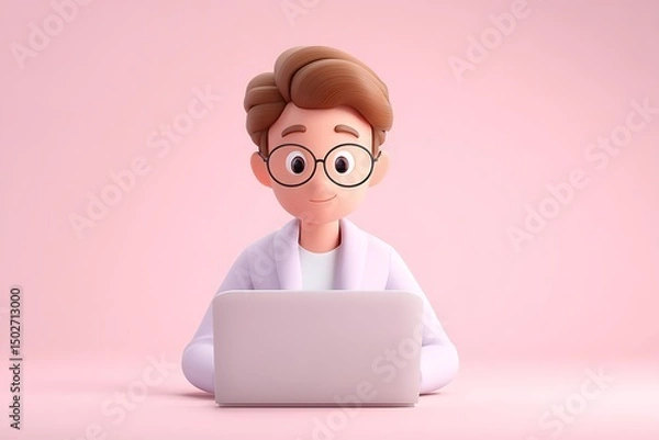 Obraz doctor with laptop