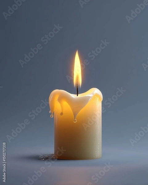 Obraz burning candle on a dark background