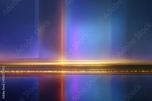 Fototapeta Modern Abstract. Vibrant light streaks create a captivating visual experience.