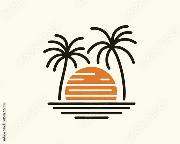 Obraz tropical island with palm trees