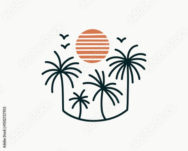 Obraz vector illustration of palm tree