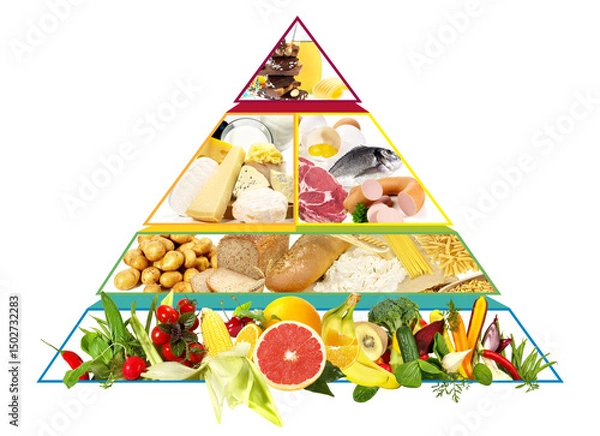 Obraz Food Pyramid - Modern Diet Recommendations