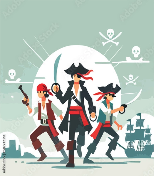 Fototapeta pirate vector image