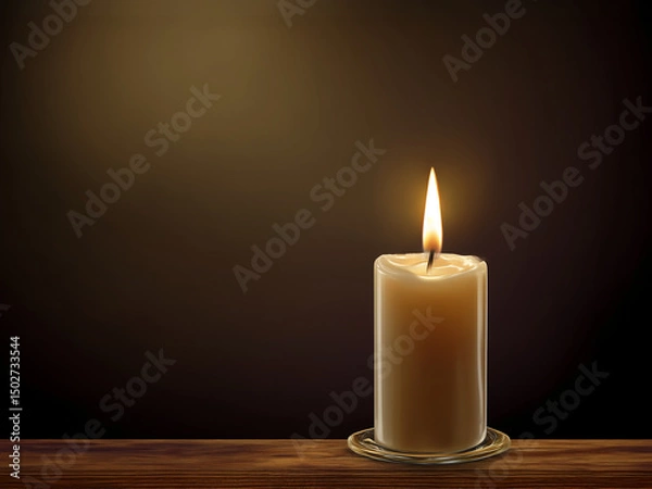 Fototapeta candle in the dark.