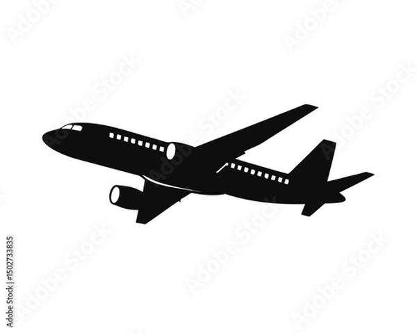 Fototapeta airplanes vector icon on white background, airplane vector Illustration