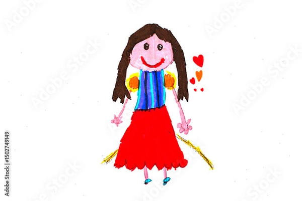 Obraz the flamenco dancer with a beautiful bright red skirt