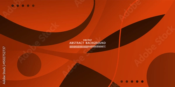 Obraz Abstract colorful orange 3D wave pattern background. Trendy background design illustration. Vector Eps10