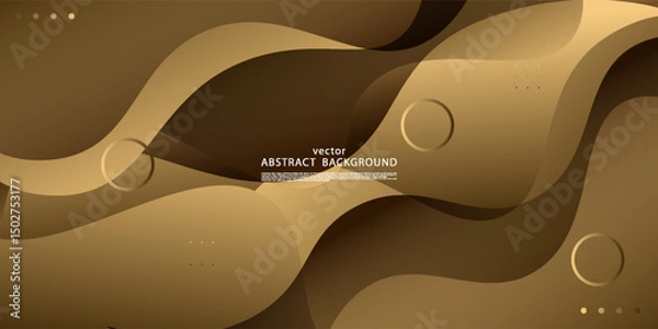 Obraz Brown dynamic abstract vector background with shadow, Creative premium gradient. Smart business design 3D cover. Vector Eps10