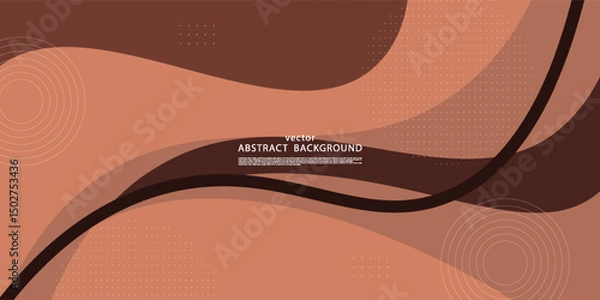 Obraz Modern brown abstract background. Dynamic textured geometric design element. Use in poster, banner, web and more. Vector eps10