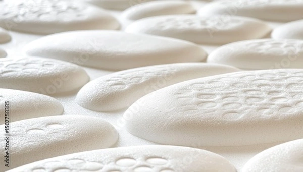 Fototapeta Close-up of textured white stones/shapes