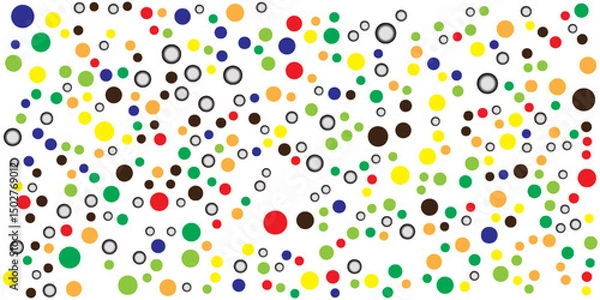 Fototapeta Vector flat background. Minimalist trendy abstract polka dot pattern. Perfect for screensaver, poster, card, invitation or home decor. vector