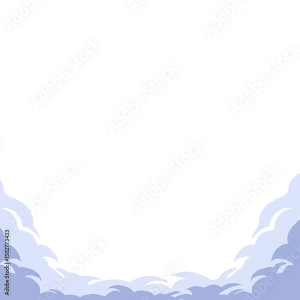 Fototapeta simple cloud element bottom frame