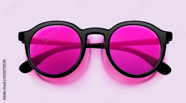 Obraz Realistic vector pink sunglasses.