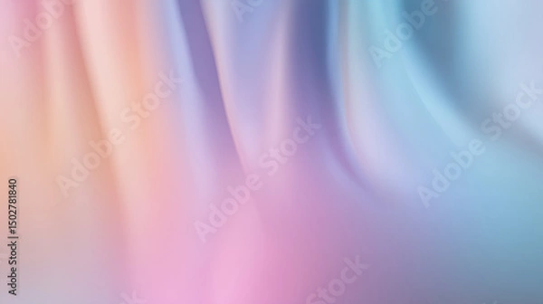 Fototapeta Smooth Silky Gradient Abstract Backdrop with Delicate Patterns Creating a Serene Visual Experience. Ideal for Technology, Science, and Modern Art Concepts
