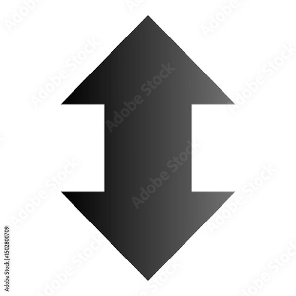 Fototapeta simple vector gradient up down direction icon