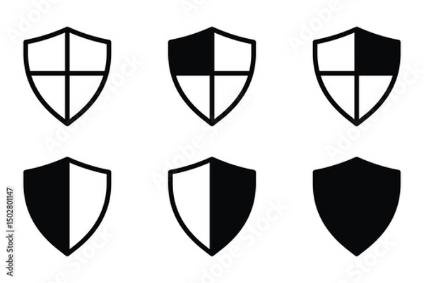 Fototapeta sheild icon vector set  for web 

