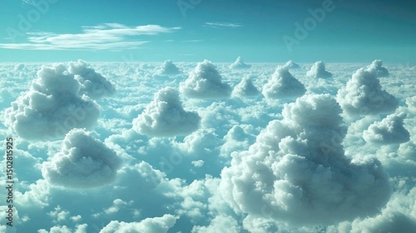 Fototapeta Clouds Floating in the Sky Creating Patterns Representing Natural Beauty Skywatching and Serene Atmospheres for   Campaigns Environmental Projects and Cloud Appreciation