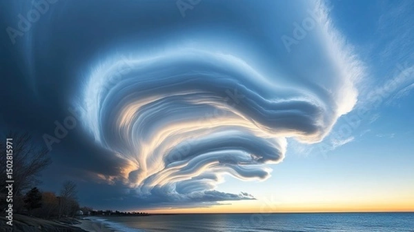 Obraz Clouds Floating in the Sky Creating Patterns Representing Natural Beauty Skywatching and Serene Atmospheres for   Campaigns Environmental Projects and Cloud Appreciation