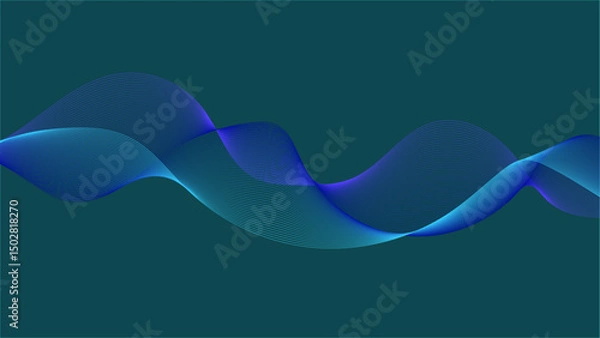 Obraz Gradient wave from blue to pink.
