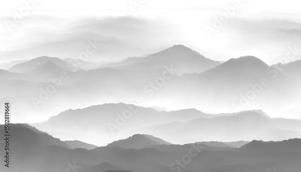 Obraz misty mountain landscape