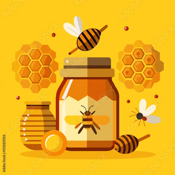 Obraz honey and bees