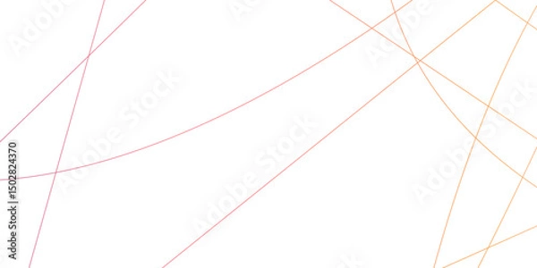 Obraz Random chaotic lines abstract geometric pattern.white color in backdrop.