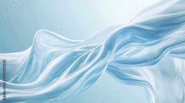 Obraz Abstract Fluid Blue Silk Swirling Design