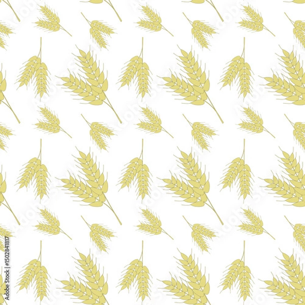 Fototapeta Wheat Seamless Pattern 