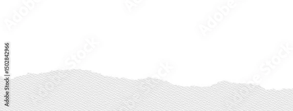 Fototapeta White canvas paper texture with ripped edge, showing rough torn border and subtle fabric pattern, ideal for creative backgrounds or design projects