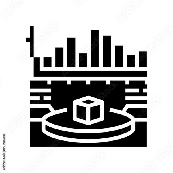 Fototapeta product testing research development glyph icon vector illustration