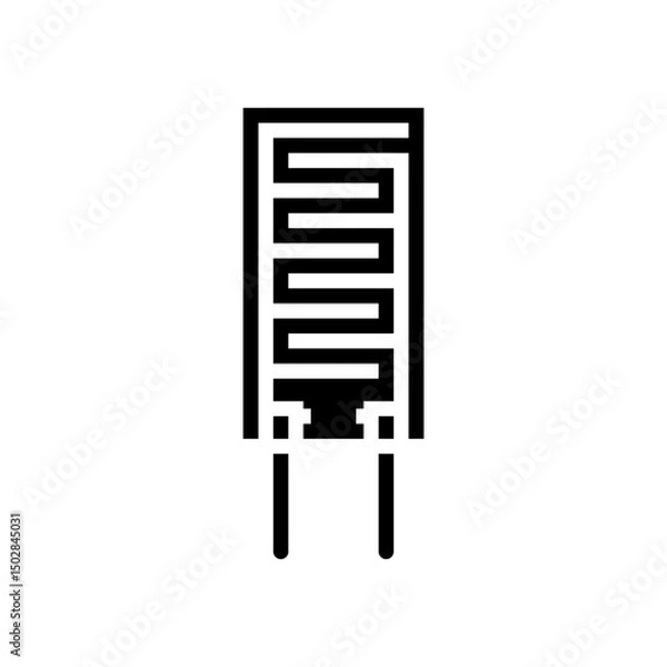 Fototapeta humidity sensor module glyph icon vector illustration