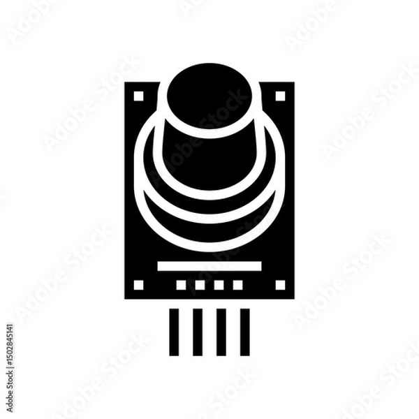 Fototapeta gas sensor module glyph icon vector illustration
