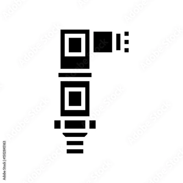 Fototapeta pressure sensor module glyph icon vector illustration