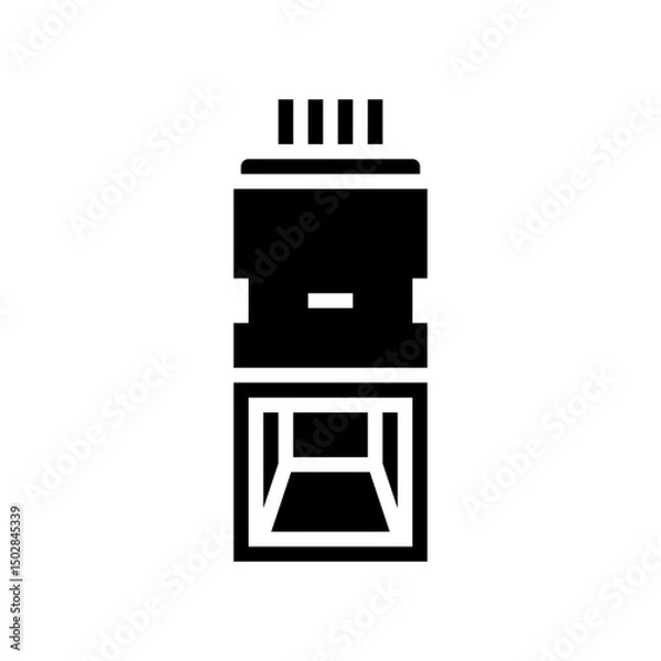 Fototapeta fingerprint sensor module glyph icon vector illustration