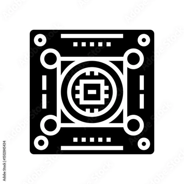 Fototapeta color detection sensor glyph icon vector illustration