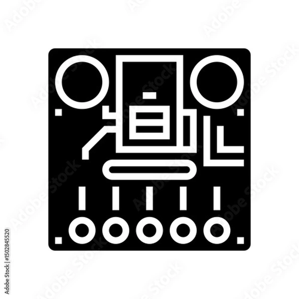 Fototapeta gesture recognition sensor glyph icon vector illustration